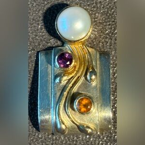 Michou Sterling silver & 22K gold vermeil pendant